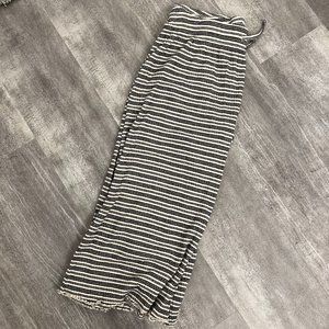 Kate Quinn Mama Large Crop Pants Striped Black Cream Striped